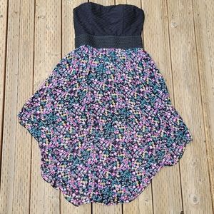 NWOT Strapless Floral No Boundaries Dress